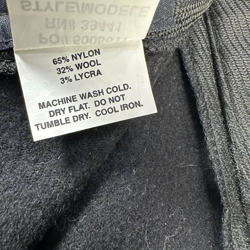 ROFFE Stirrup Ski Pants High Waist Flare Leg Womens‎ 14-LONG Wool Blend Fleece